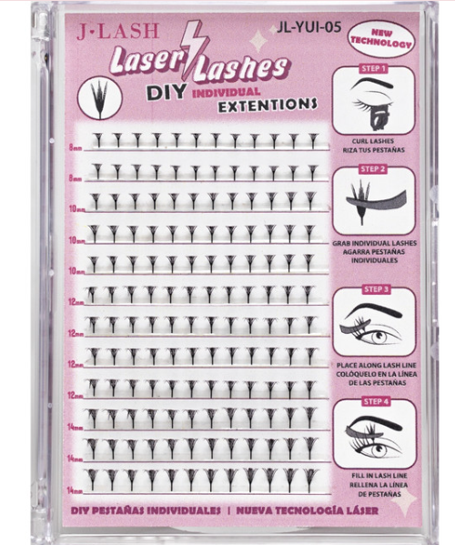 J LASH LASER LASHES (GLUE NEEDED)
