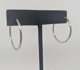 WHITE GOLD PLATED EARRINGS