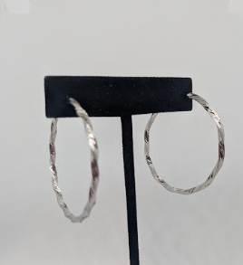 WHITE GOLD PLATED EARRINGS