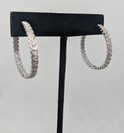 WHITE GOLD PLATED EARRINGS