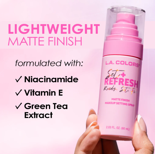 LA COLORS SET + REFRESH SETTING SPRAYS