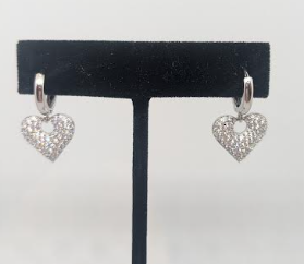 WHITE GOLD PLATED EARRINGS