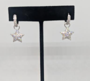 WHITE GOLD PLATED EARRINGS