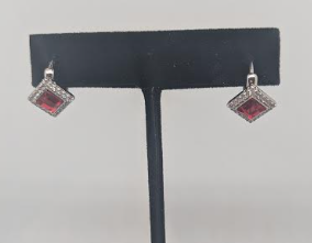 WHITE GOLD PLATED EARRINGS