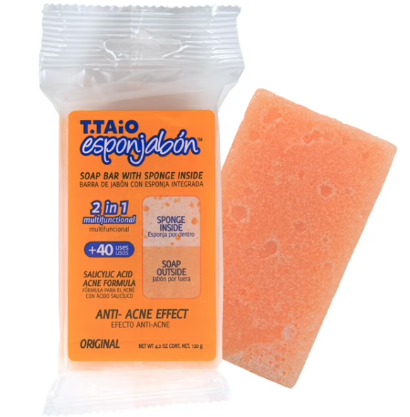 Esponjabon Soap, Anti Acne with Salicylic Acid, Orange, 4