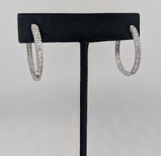 WHITE GOLD PLATED EARRINGS