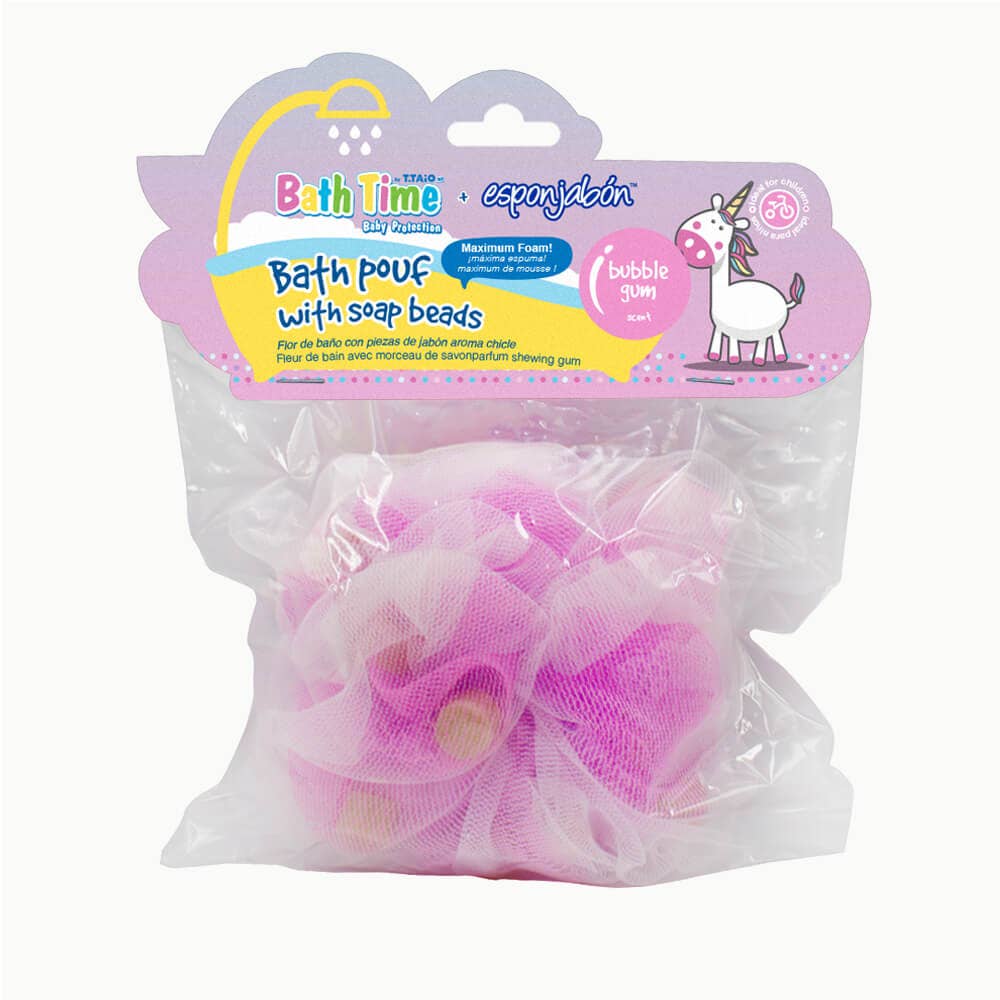 Bubblegum Scented Bath Pouf + Soap