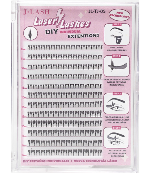 J LASH LASER LASHES (GLUE NEEDED)