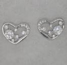 WHITE GOLD PLATED EARRINGS