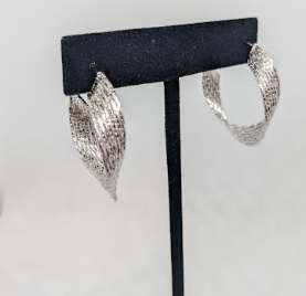 WHITE GOLD PLATED EARRINGS