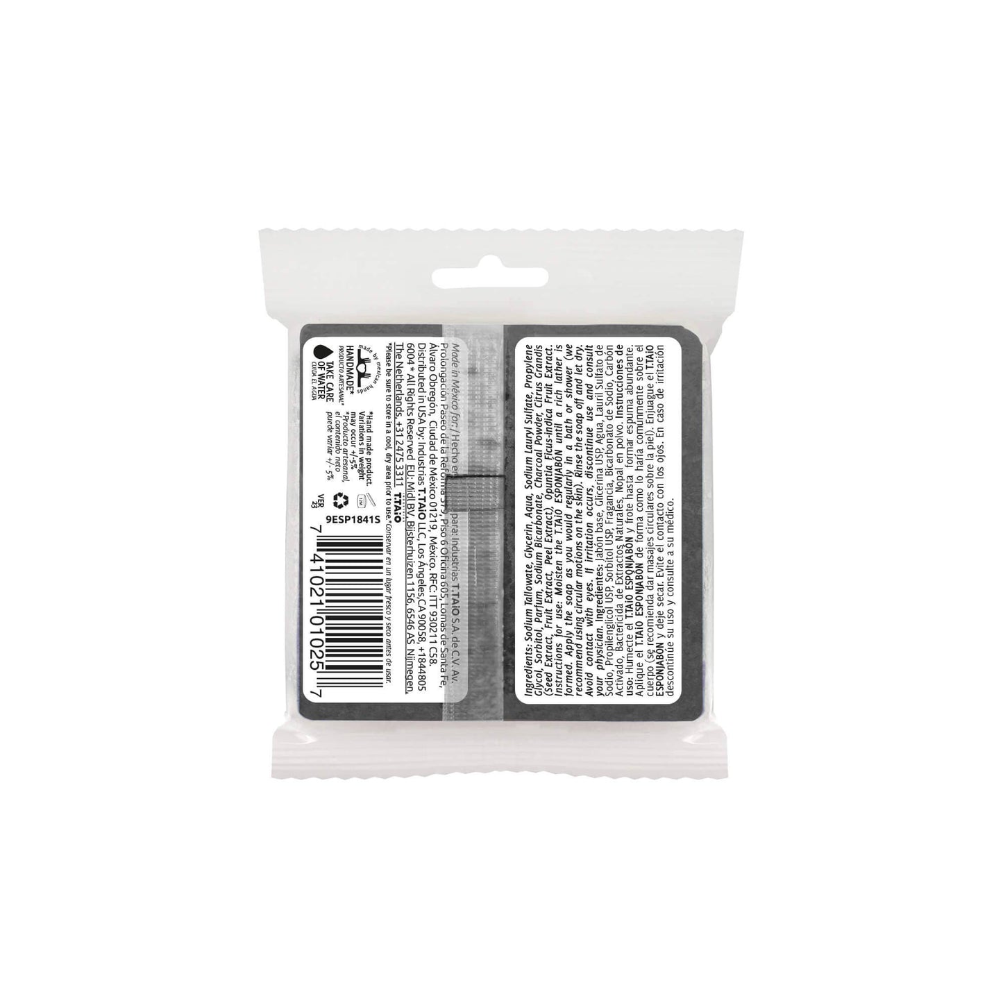 Mini EsponJabon Charcoal, Purifying Effect