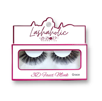 LASHAHOLIC 3D FAUX MINK LASHES- GRACE