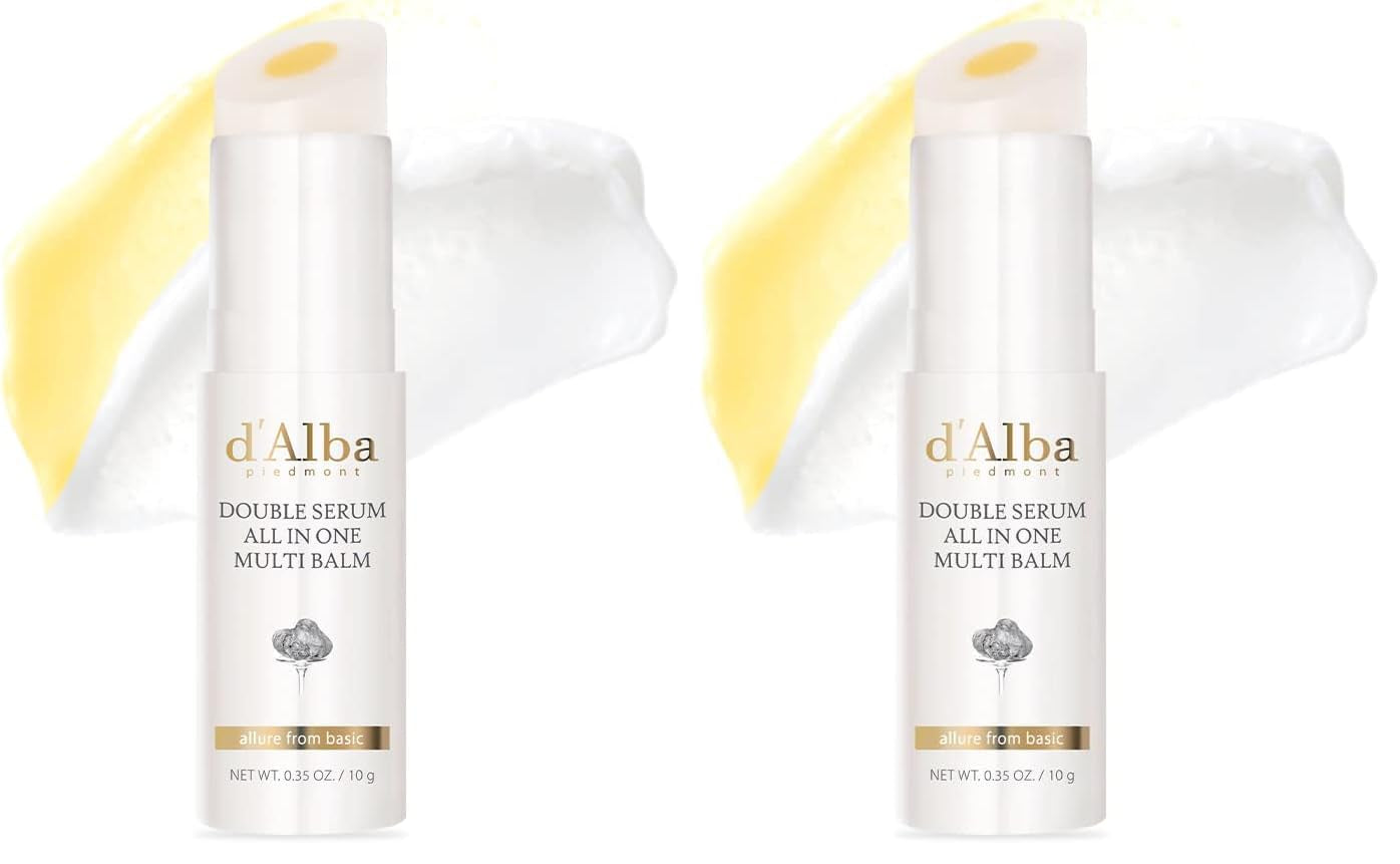 White Truffle Double Serum All-In-One Multi Balm, Stick Balm, Vegan Skincare with Vitamin C and Vegan Collagen, 3-In-1 anti Wrinkle, Eye Treatment, Dark Spot Remover