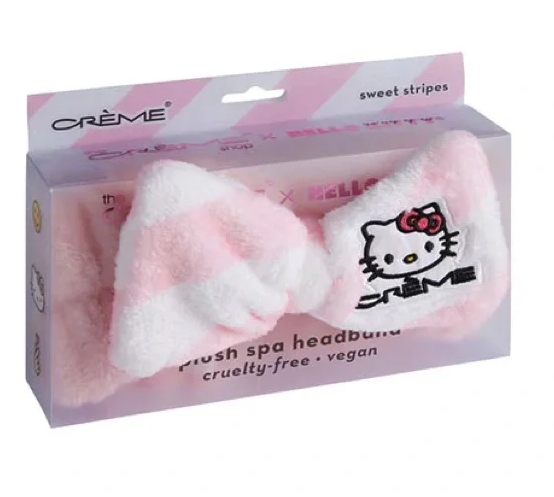 HK PLUSH SPA HEADBAND SWEET STRIPES #THS9071