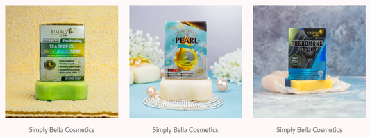 SIMPLY BELLA ALL IN ONE EXFOLIATING BAR SOAP & LUXURY BEAUTY SOAP