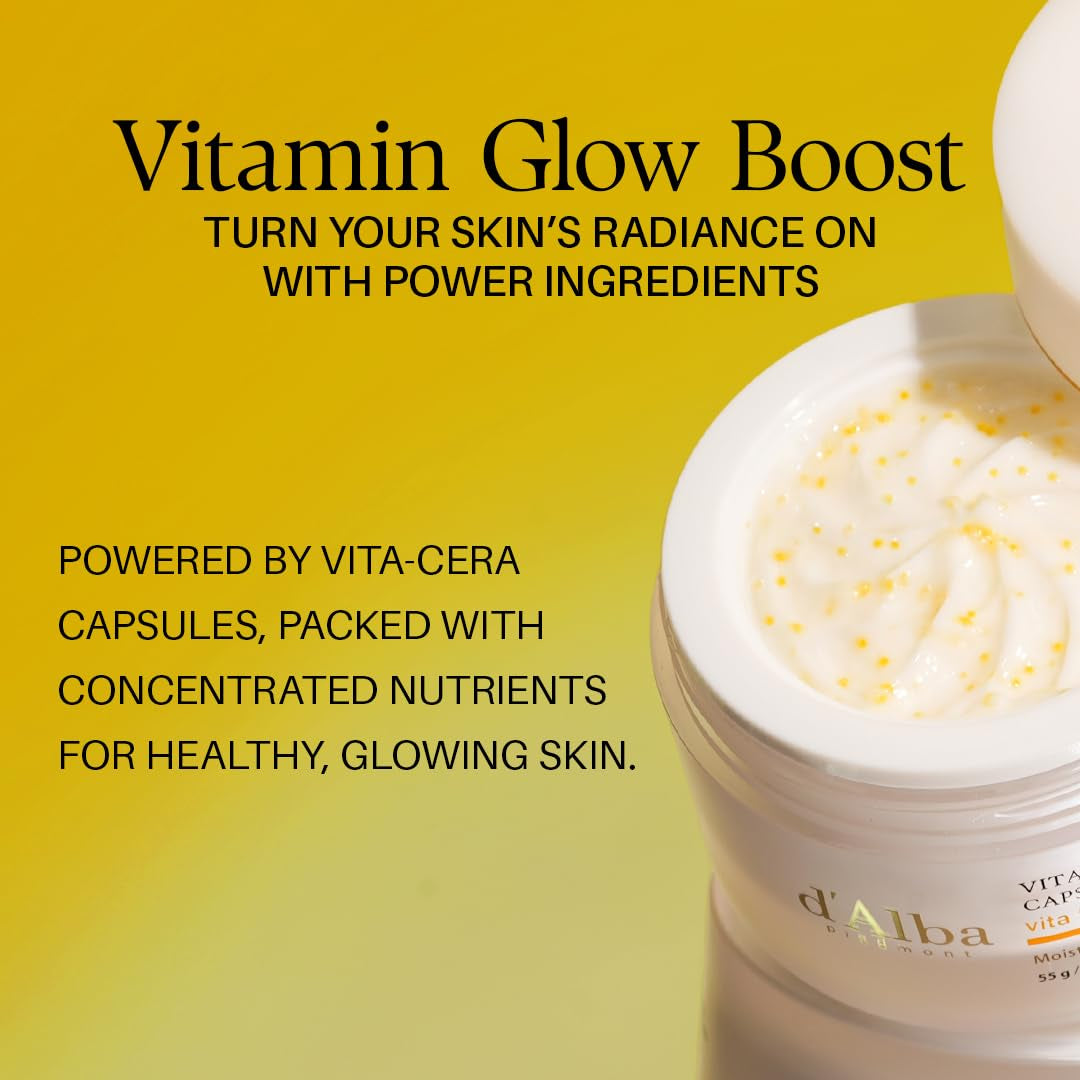 Vita Toning Capsule Cream, Deep Hydration Face Moisturizer, Glass Skin with Vita-Cera Oil Capsules, Deep Hydration Face Moisturizer (1.94 Oz.)