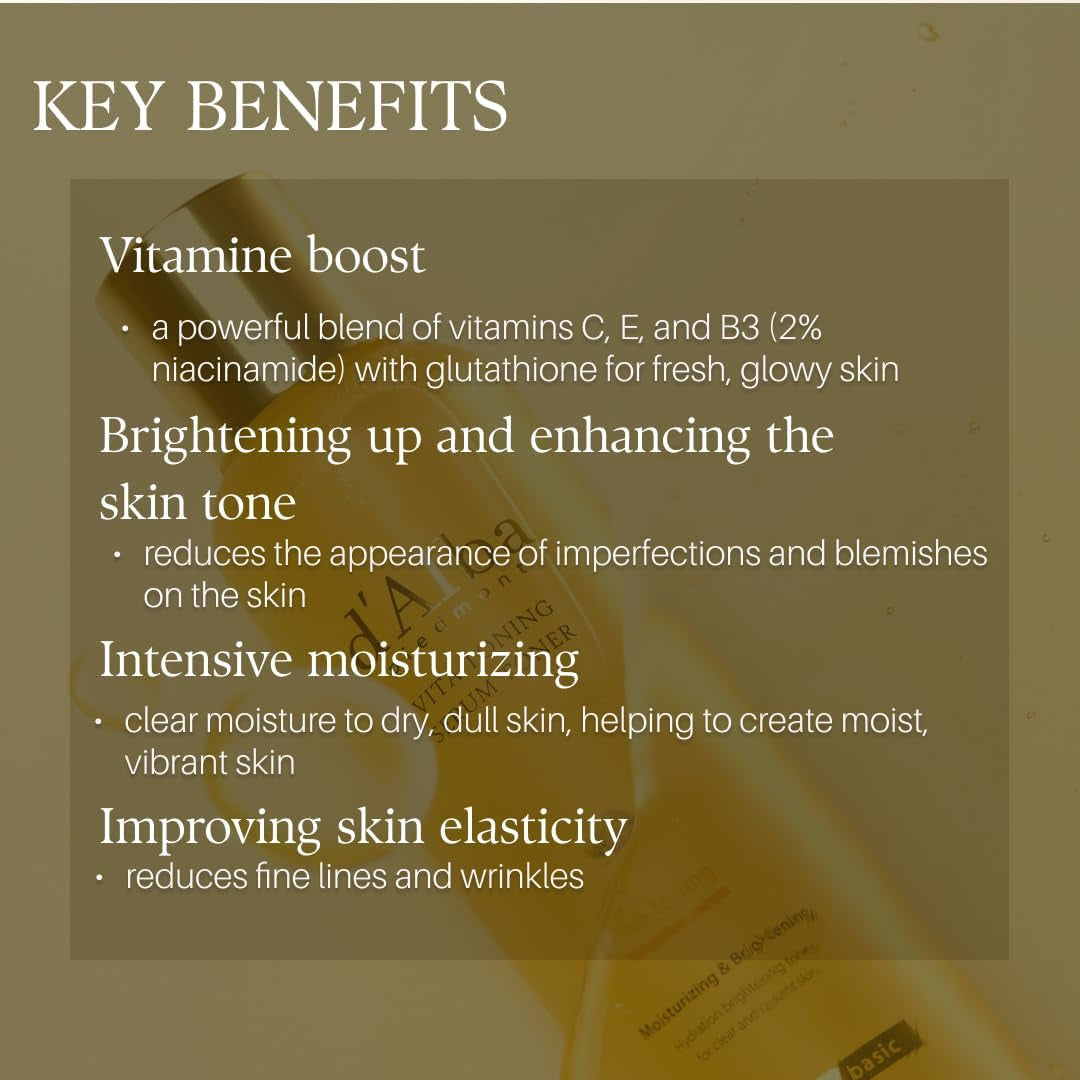 White Truffle Vita Toning Serum Toner, Glass Skin with Double Vitamin Skincare, Face Moisturizer, (6.09 Fl. Oz)