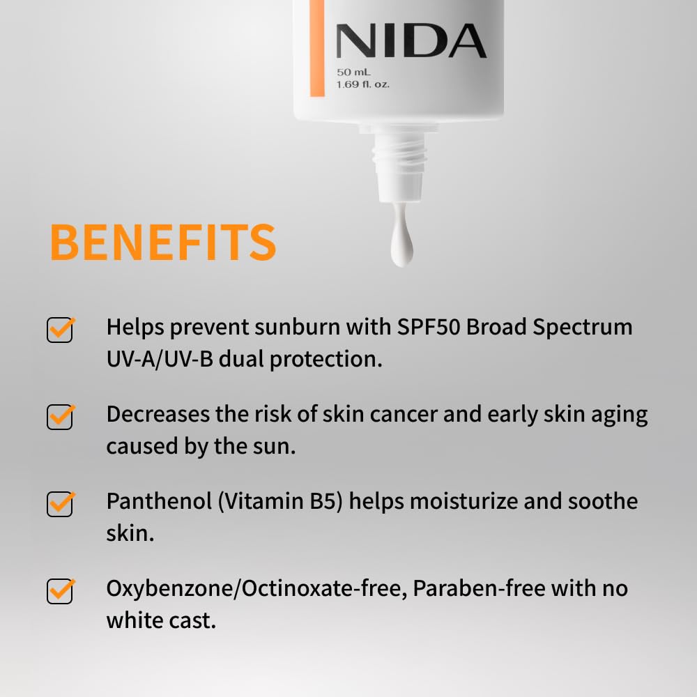 Invisible Fit Sunscreen SPF 50 Broad Spectrum UV-A/UV-B Protection | No White Cast, Low Irritation, Hydrating Lotion-Like Lightweight Glow Sunscreen for All Skin Types | 1.69 Fl. Oz., 50Ml