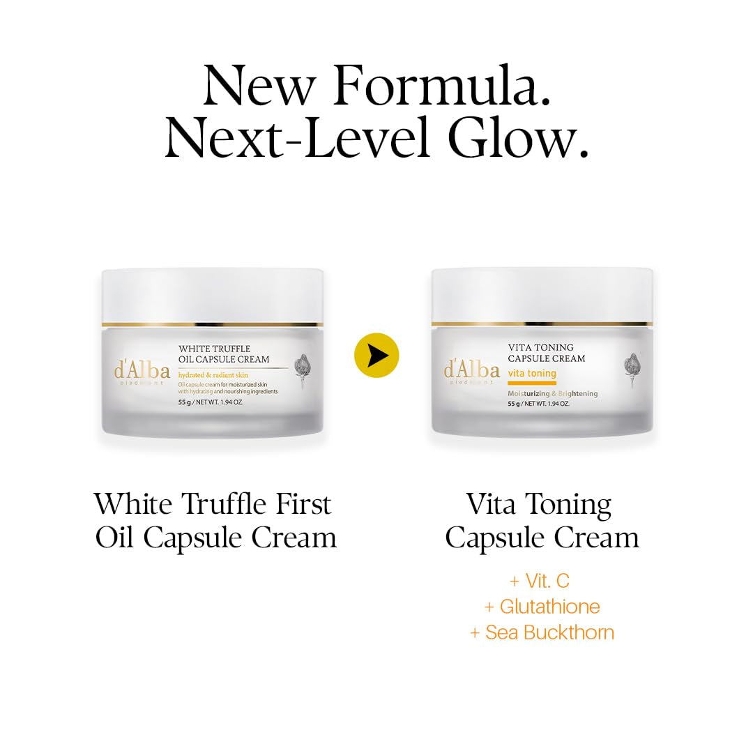 Vita Toning Capsule Cream, Deep Hydration Face Moisturizer, Glass Skin with Vita-Cera Oil Capsules, Deep Hydration Face Moisturizer (1.94 Oz.)