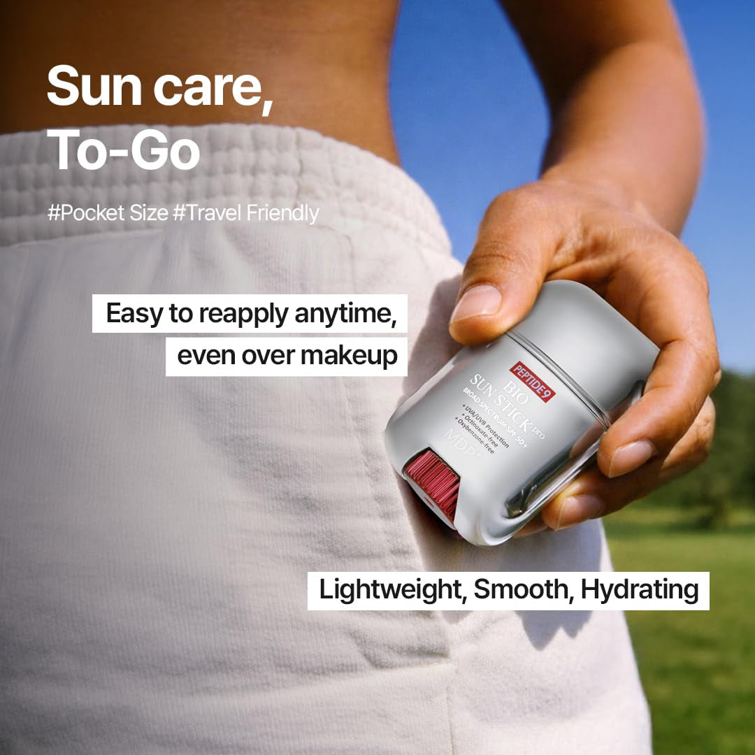 + Peptide 9 Bio Sunstick Pro | Korean Sunscreen Stick SPF 50+, Lightweight, Non-Greasy Broad Spectrum UV Protection for Face & Body