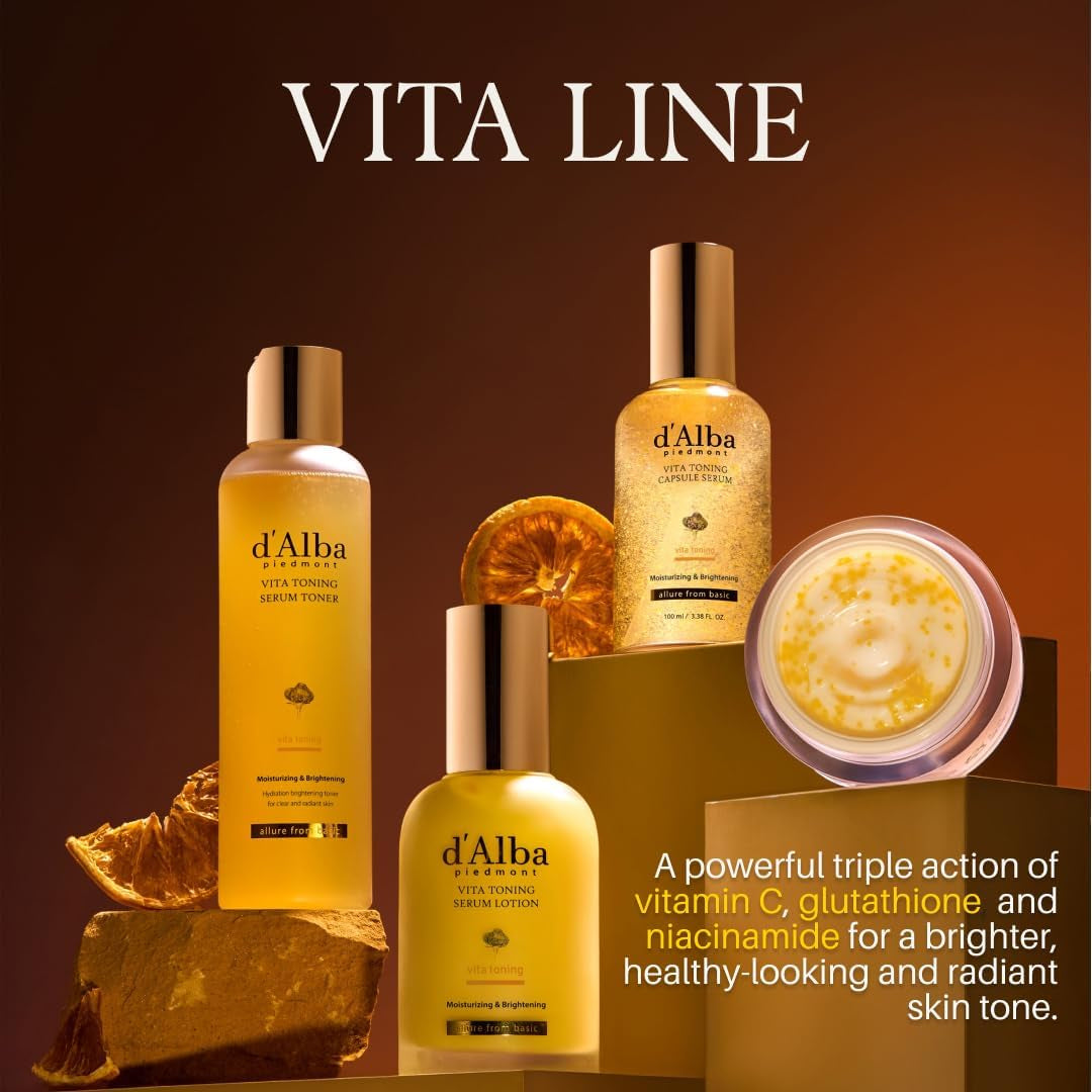 White Truffle Vita Toning Serum Toner, Glass Skin with Double Vitamin Skincare, Face Moisturizer, (6.09 Fl. Oz)