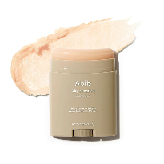 Airy Sunstick Protection Bar SPF50+ Broad Spectrum, Semi-Matte Sunscreen Stick for Oily & Combination Skin, No White Cast, Water-Resistant, Korean Sunscreen, 0.81 Oz / 23 G