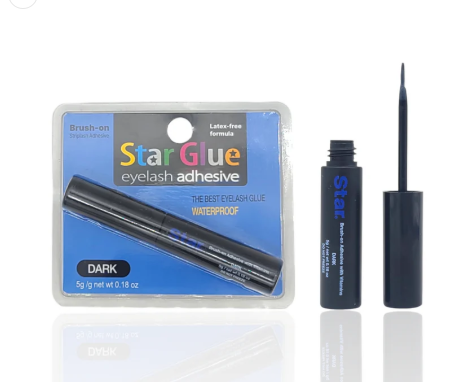 STAR GLUE EYELASH ADHESIVE DARK BRUSH ON