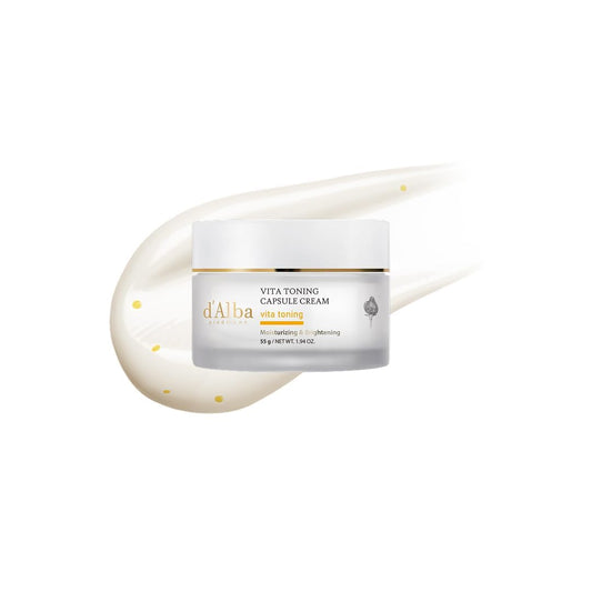 Vita Toning Capsule Cream, Deep Hydration Face Moisturizer, Glass Skin with Vita-Cera Oil Capsules, Deep Hydration Face Moisturizer (1.94 Oz.)