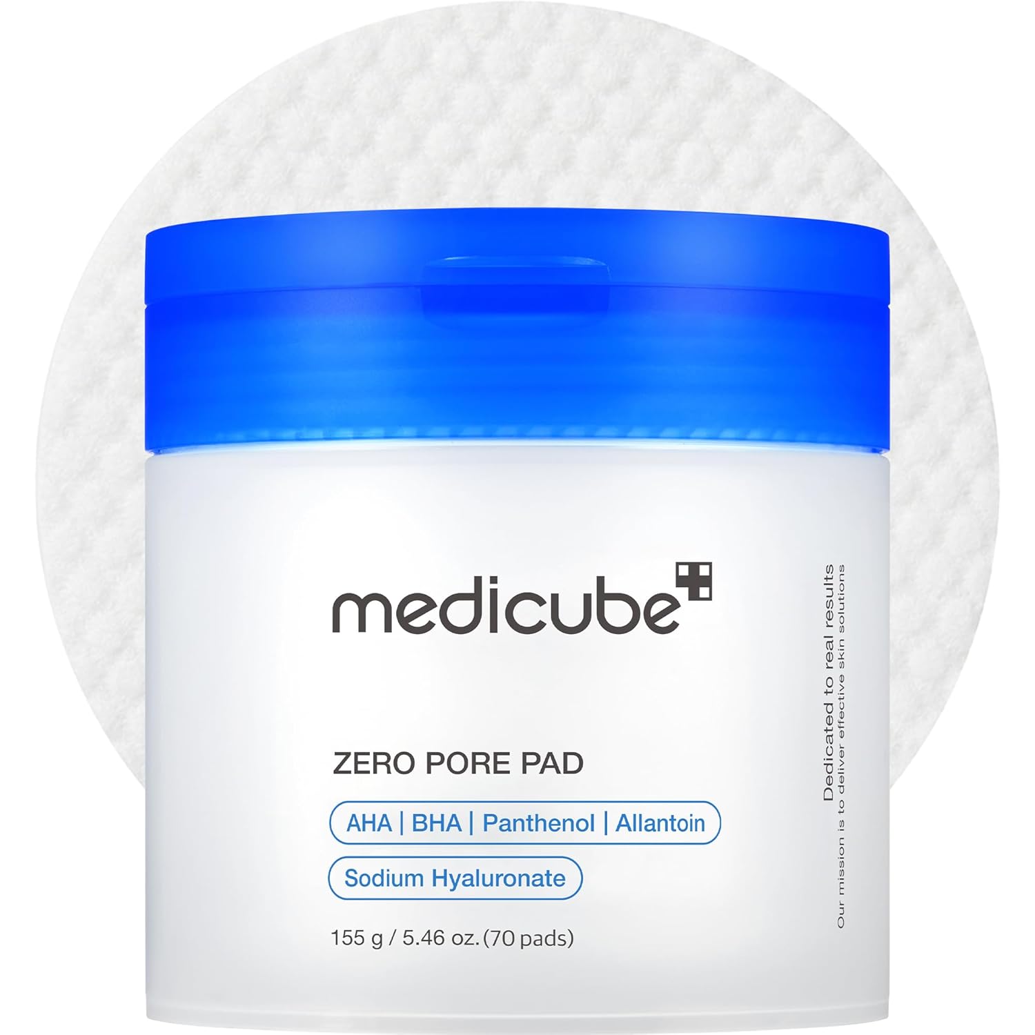 Toner Pads Zero Pore Pad 2.0 | Dual-Textured Facial Pad for Exfoliation and Pore Care with 4.5% AHA Lactic Acid, 0.45% BHA Salicylic Acid | Ideal for All, Korean Skin Care, 70 Pads (1 Pack)