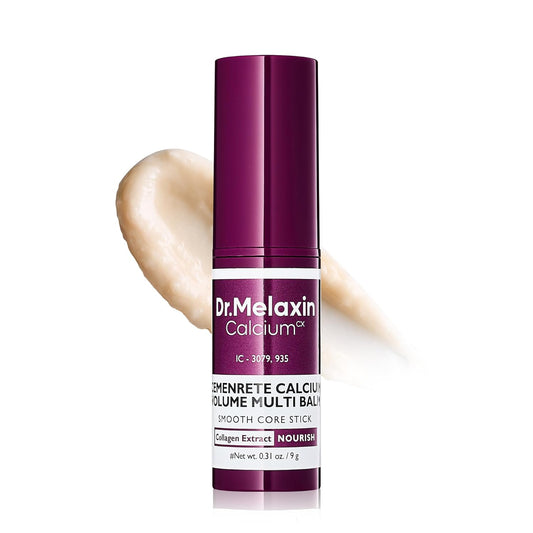 Calcium Multi Balm Stick, Collagen & Elastin Wrinkle Stick, All-In-One Hydrating Balm, Eye & Neck Balm, Makeup Base & Face Moisture Balm, Korean Skincare, 0.31 Oz