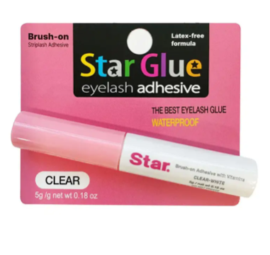 STAR GLUE EYELASH ADHESIVE CLEAR BRUSH ON