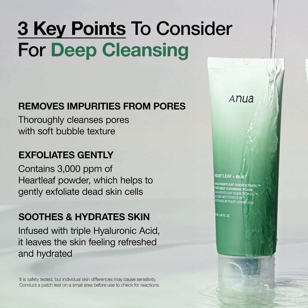 Double Cleansing Duo for Facial Cleansing, Heartleaf Pore Control Cleansing Oil & Quercetinol Deep Cleansing Foam, Makeup Remover Face Wash, Blackhead Care, Korean Skincare