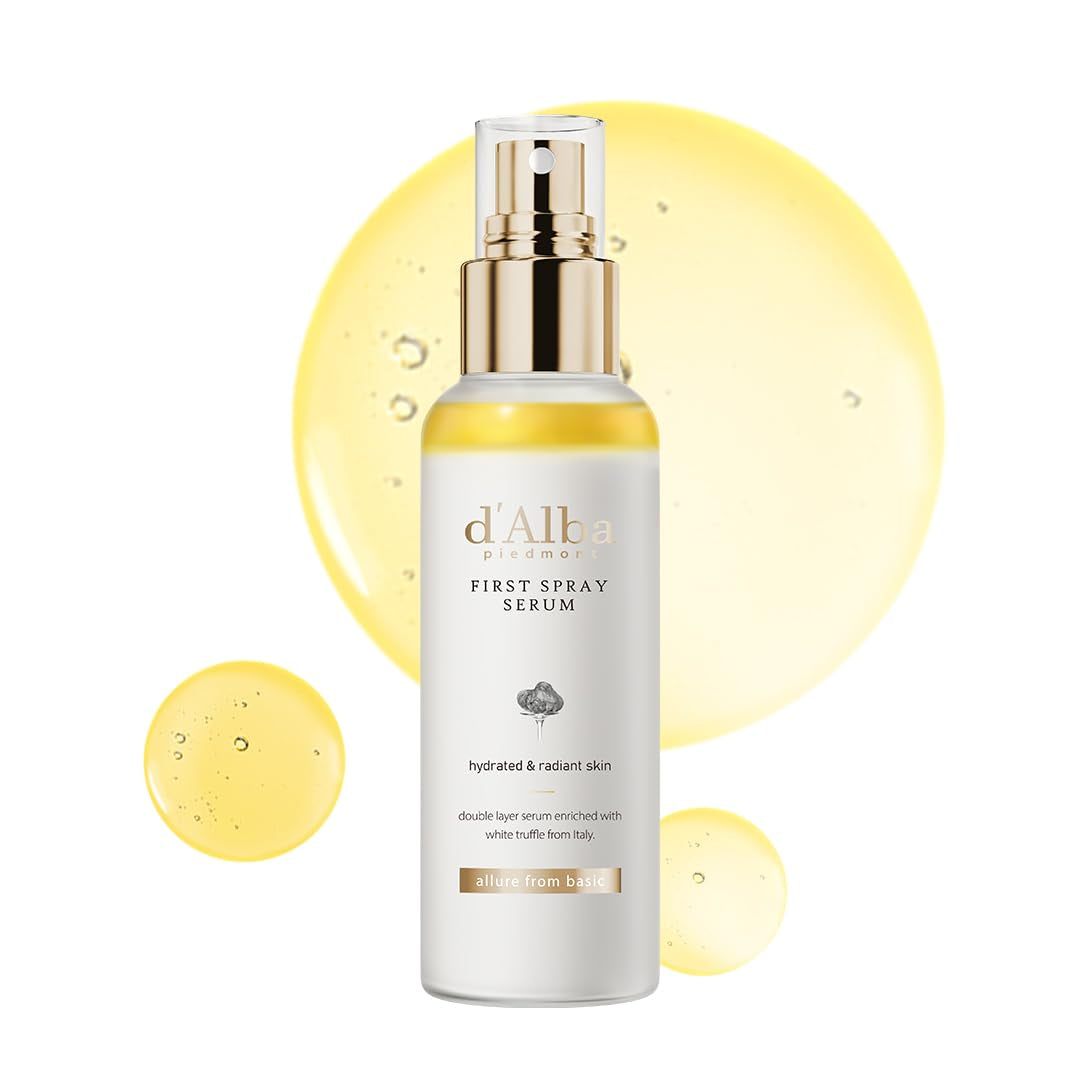 Italian White Truffle First Spray Serum, Vegan Skin Care, Light-Weight Face Moisturizer, Glow Serum for Radiant Skin, Non Comedogenic, All in One Mist, Korean Skin Care (3.38 Fl Oz.)