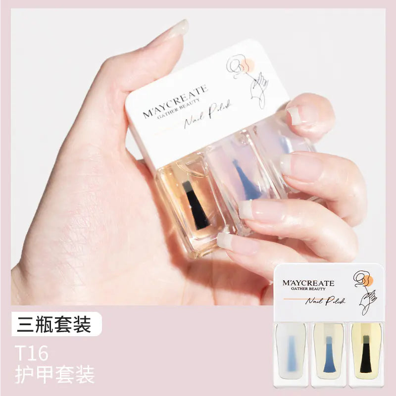 3-Piece Fast-Drying Peelable Nail Polish Set (20 Colors)