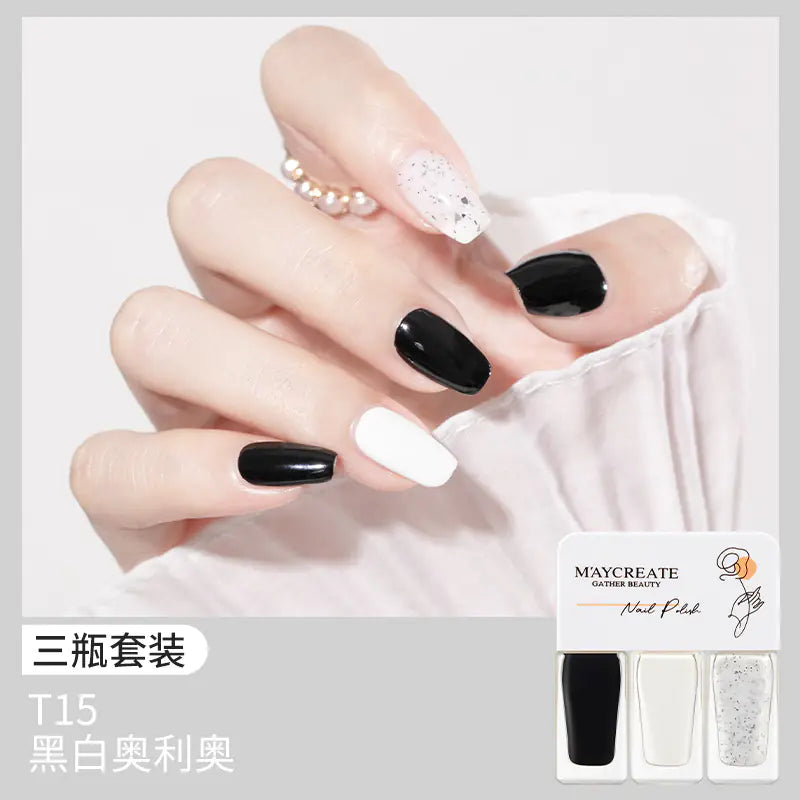 3-Piece Fast-Drying Peelable Nail Polish Set (20 Colors)