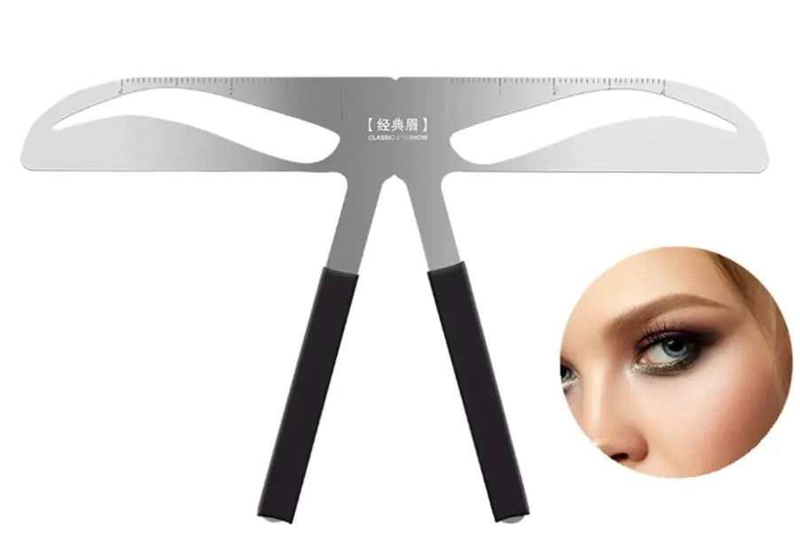 Stainless Steel Brow Ruler and Shaping Tool