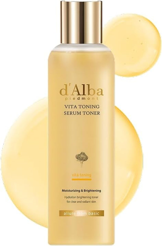 White Truffle Vita Toning Serum Toner, Glass Skin with Double Vitamin Skincare, Face Moisturizer, (6.09 Fl. Oz)