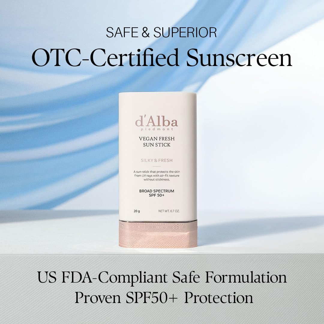 Air Fit Fresh Sun Stick, OTC BROAD SPECTRUM SPF 50+, Non-Sticky On-The-Go Sun Protection, Outdoor Essential Vegan Sun Stick, Silky & Fresh, Korean Skin Care (0.7 Oz.)