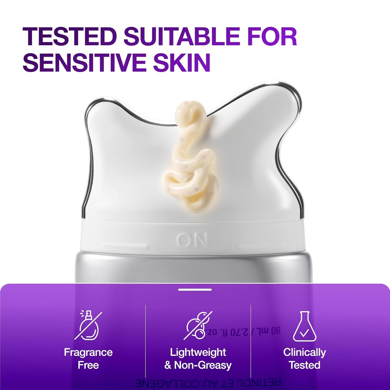 Collagen Retinol Refining Gua Sha Cream, Neck Cream for Lifting & Firming, Jawline to Décolleté, Daily Moisturizer, Fine Line Care, Neck Massager, Korean Skin Care, 2.7Fl.Oz