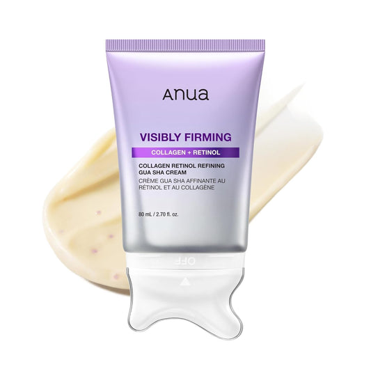Collagen Retinol Refining Gua Sha Cream, Neck Cream for Lifting & Firming, Jawline to Décolleté, Daily Moisturizer, Fine Line Care, Neck Massager, Korean Skin Care, 2.7Fl.Oz