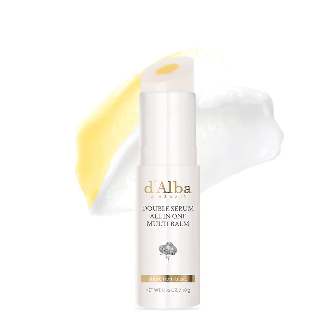 White Truffle Double Serum All-In-One Multi Balm, Stick Balm, Vegan Skincare with Vitamin C and Vegan Collagen, 3-In-1 anti Wrinkle, Eye Treatment, Dark Spot Remover