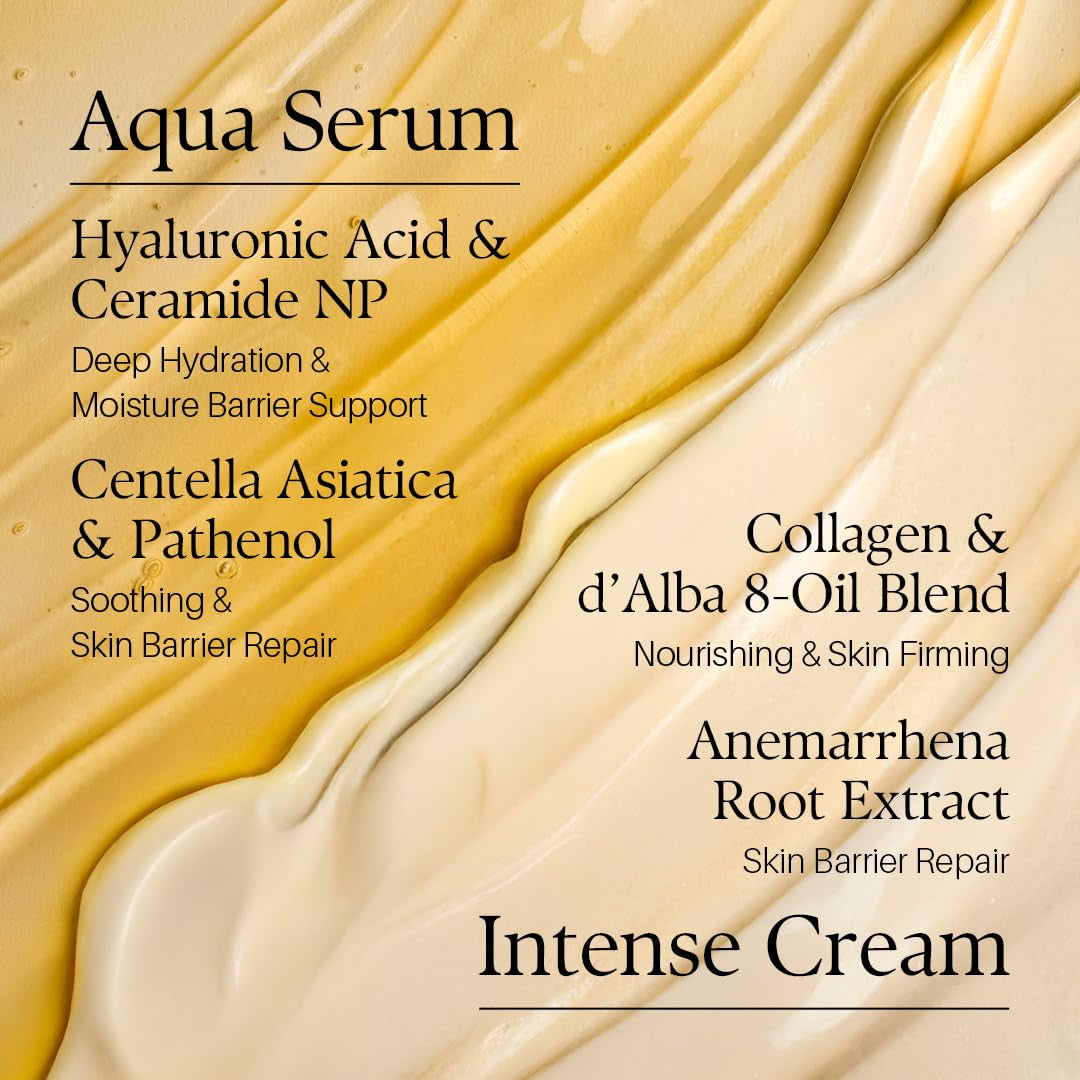 White Truffle Double Serum & Cream, Vegan Skincare, 2-In-1 Face Moisturizer, Vegan Collagen, Skin Firming and Tightening, Non Comedogenic, All Skin Types (2.46 Oz)