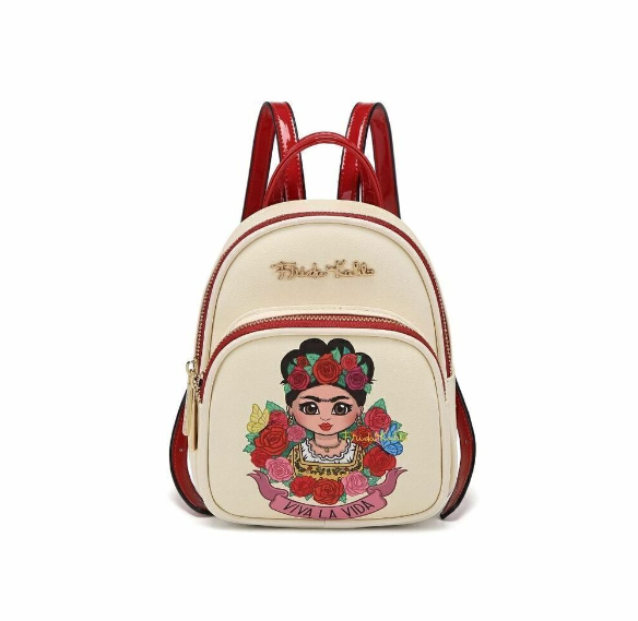 FRIDA KAHLO MINI BACKPACK FA1001M BEIGE/RED