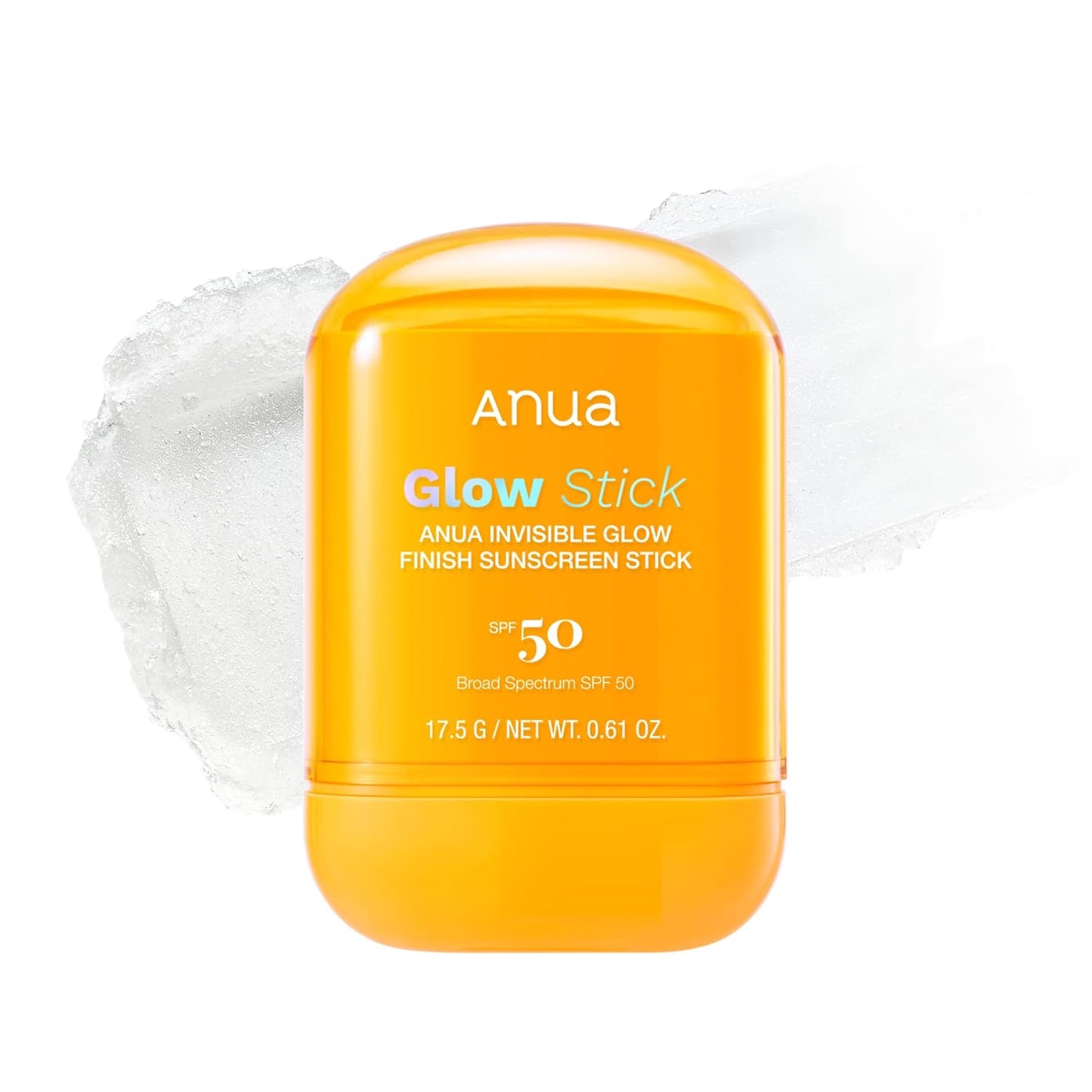 Invisible Glow Sun Stick, SPF 50, Broad Spectrum UV Protection, Lightweight Sheer Finish for All Skin Types, No White Cast, Easy Reapplication, Korean Skincare, 0.61 Oz