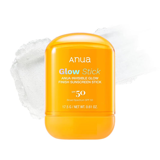 Invisible Glow Sun Stick, SPF 50, Broad Spectrum UV Protection, Lightweight Sheer Finish for All Skin Types, No White Cast, Easy Reapplication, Korean Skincare, 0.61 Oz