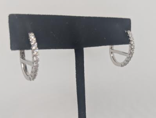 WHITE GOLD PLATED EARRINGS