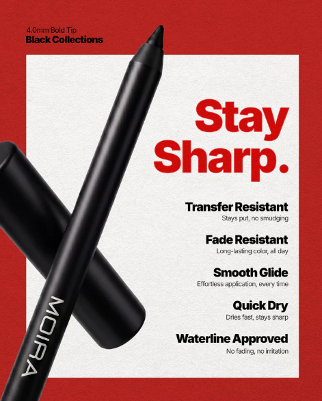 MOIRA 24HR BOLD GEL LINER (001 BLACK)