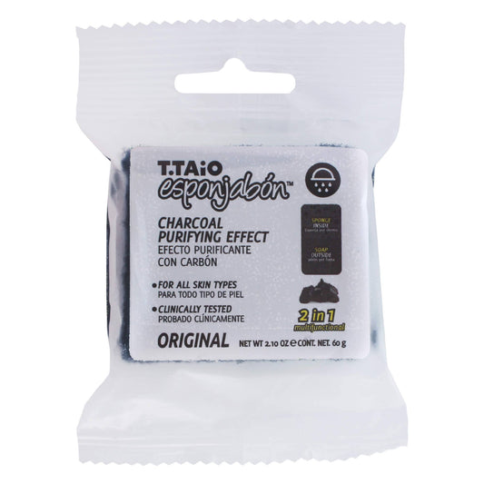 Mini EsponJabon Charcoal, Purifying Effect