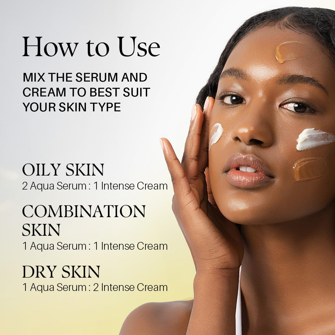 White Truffle Double Serum & Cream, Vegan Skincare, 2-In-1 Face Moisturizer, Vegan Collagen, Skin Firming and Tightening, Non Comedogenic, All Skin Types (2.46 Oz)