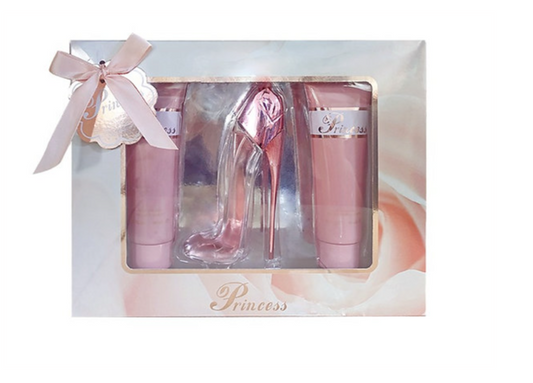 PRINCESS HIGH HEEL SHOES PINK GIFT SET